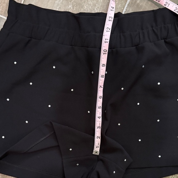 Express High Waist Black GLAM Shorts with Rhinestone Accents - Picture 7 of 11